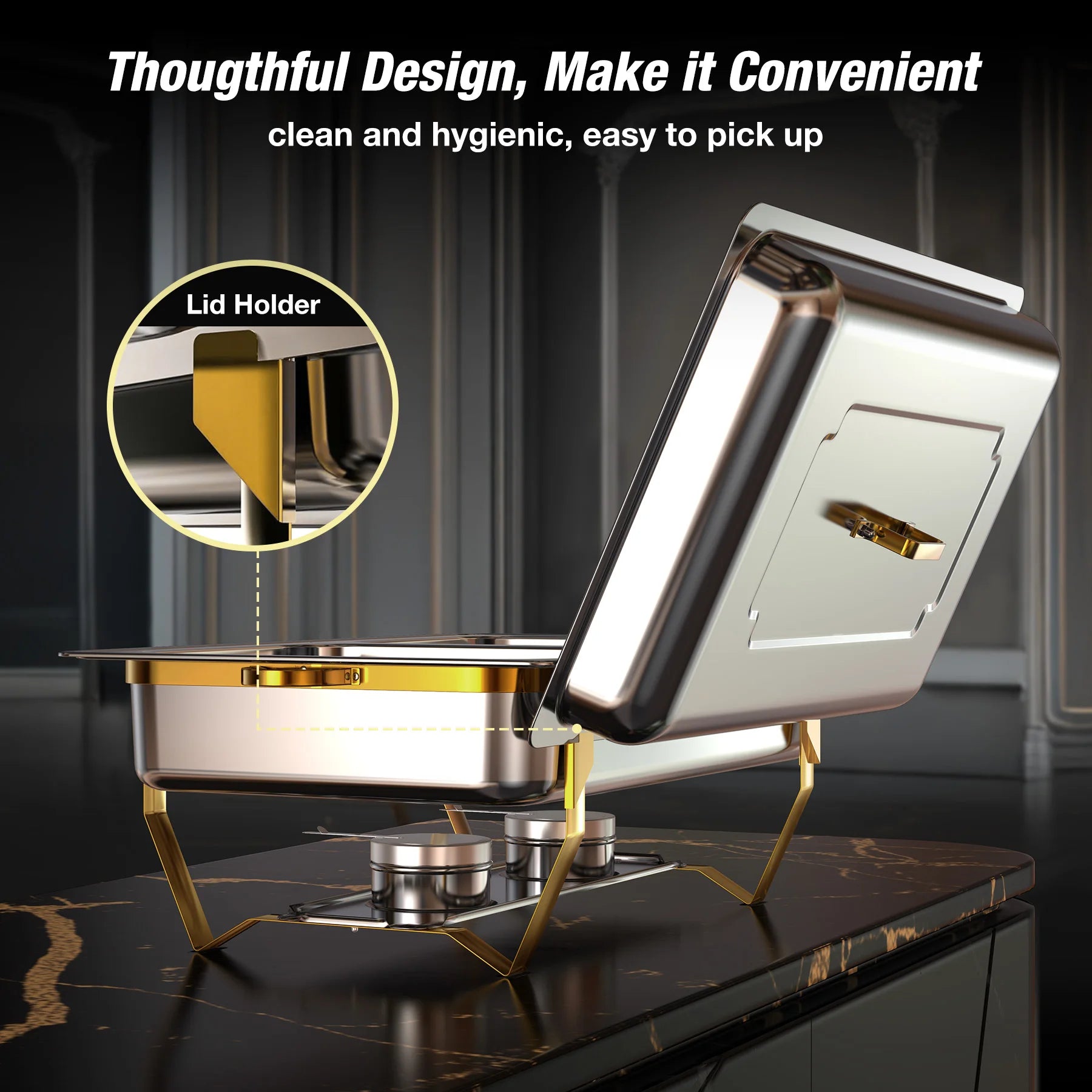 8QT Stainless Steel Camp Stove Chafing Dish