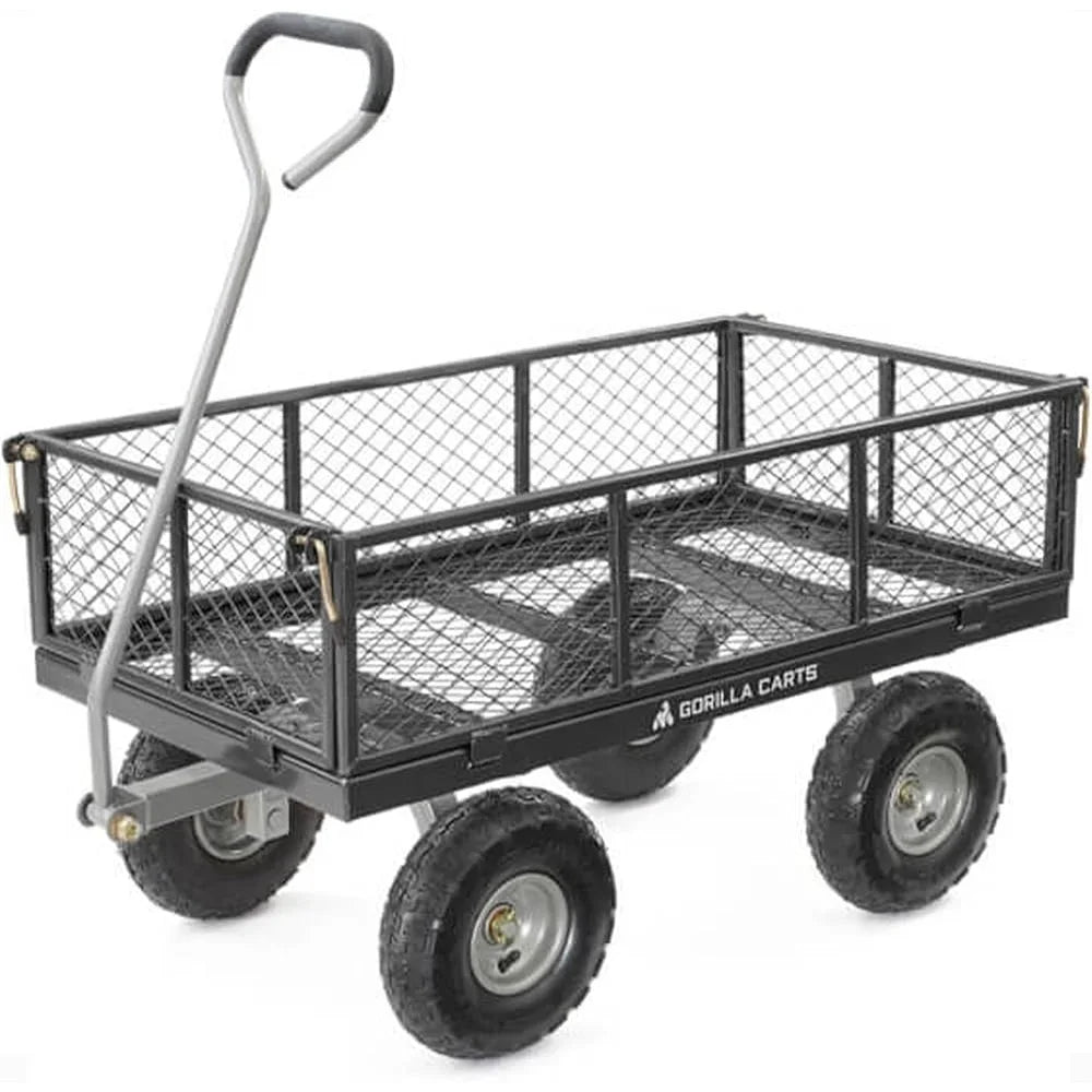 Heavy Duty Steel Utility Cart Garden Wagon with Removable Sides 800lb