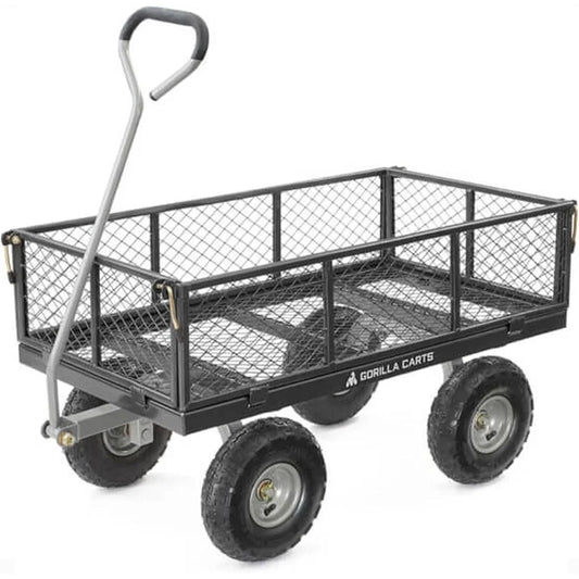 Heavy Duty Steel Utility Cart Garden Wagon with Removable Sides 800lb