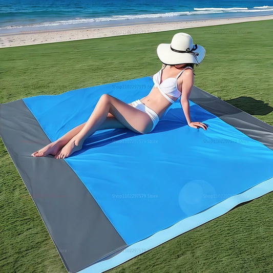Waterproof beach blanket 200x210cm portable lightweight picnic camping hiking trip mat for beach outdoor sports camp supplies
