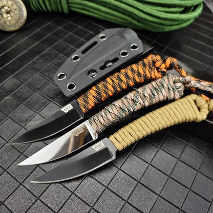 Outdoor Professional Hunting Knife with Sheath MKC 440c Blade Self-defense Tactical Defense Tool Mountaineering Knife Men's Gift