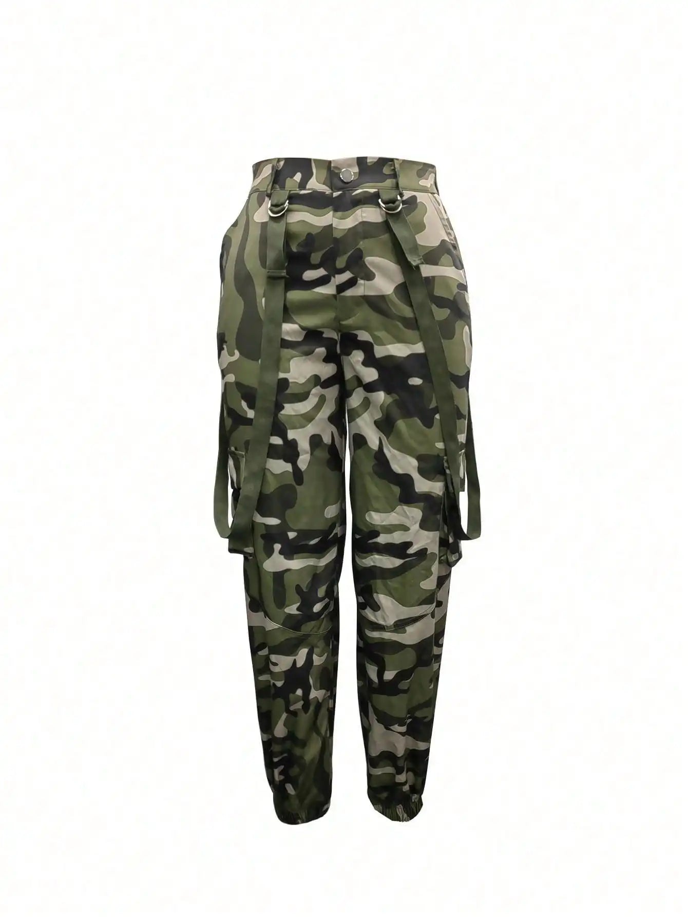 Women's Y2K Camo Cargo Pants - High-Waisted Slim Fit  , Casual Jogger Sweatpants