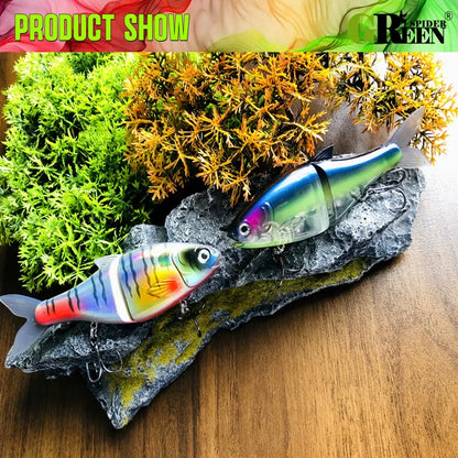 GRS Glider Fishing Lures  Glide Bait Jointed Swimbait Artificial Hard Baits Lures with Treble Hooks