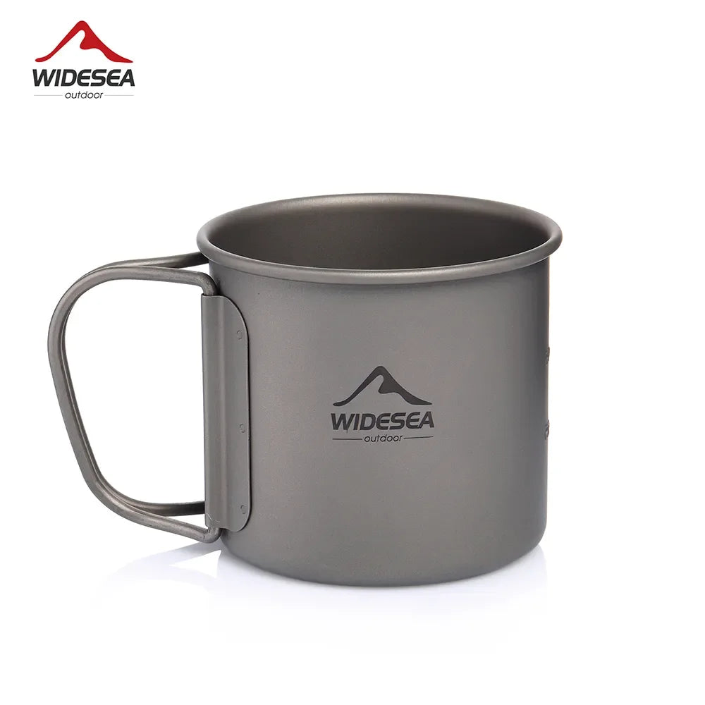 Camping Mug Titanium Cup  Tableware Picnic Utensils Outdoor
