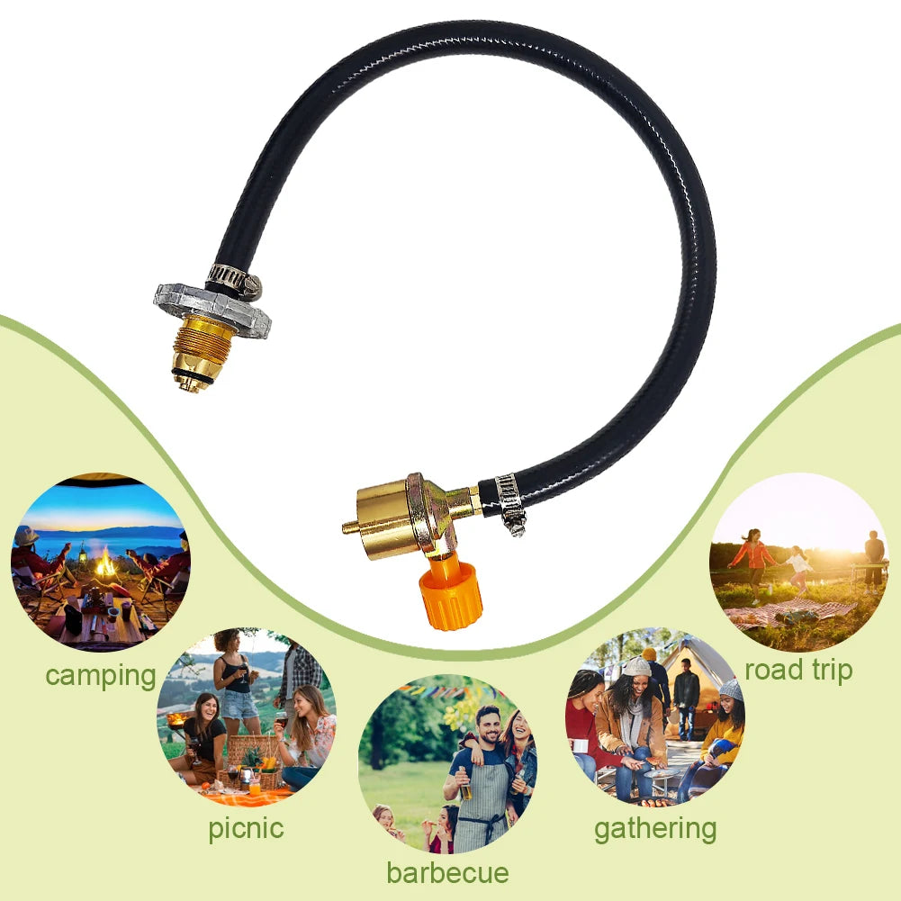 Camping Gas Stove Propane Refill Adaptor Gas Adapter Connection Hose