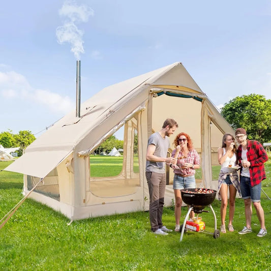 Inflatable Blow Up Tents for Camping, Waterproof  Manual Pump, Spacious Easy Setup Inflatable Camping