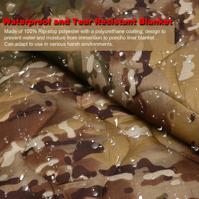 Army Poncho Liner Camouflage Water Repellent