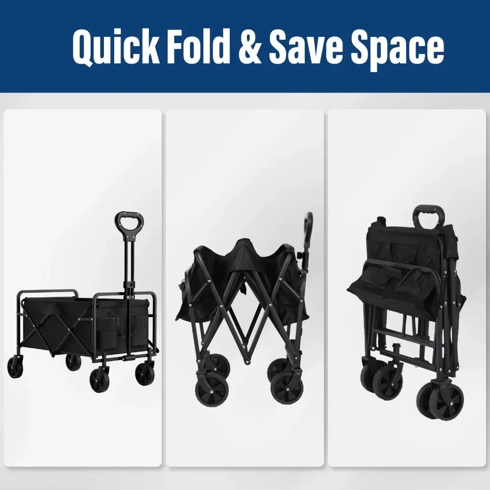 Outdoor Camping Handcart with Foldable Wheels: