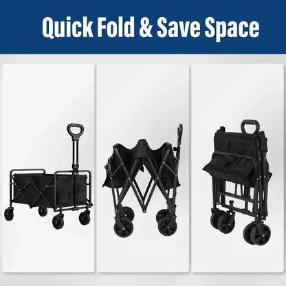 Outdoor Camping Handcart with Foldable Wheels: