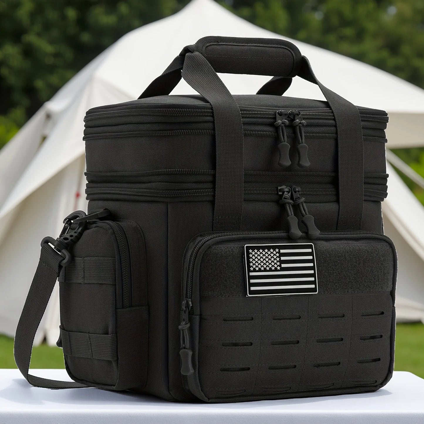 Men's Tactical Lunch Box Expandable 18L Tactical Insulated Cooler Bag, Leak Proof Insulated