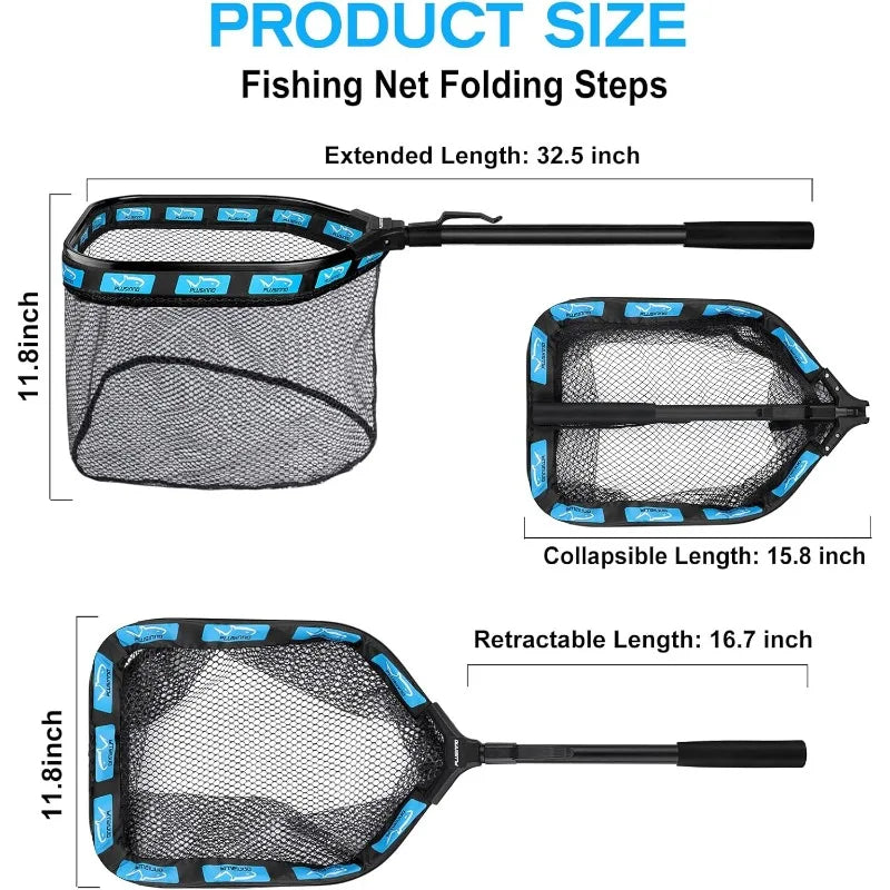 Floating Fishing Net  Rubber Coated Landing Net