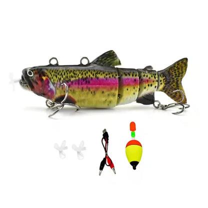 Electric Fishing Lure Multi Jointed Wobbler Swimbait USB Rechargeable Robotic Lure Artificial Hard Baits Fishing Accessories