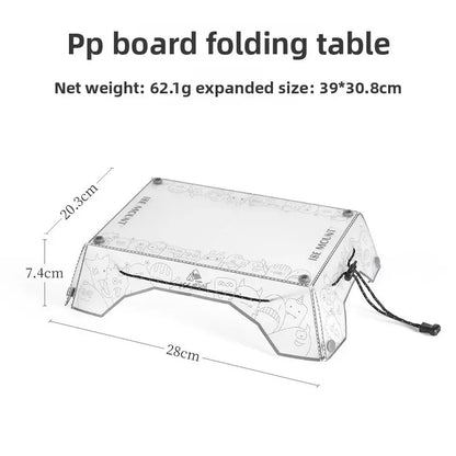 Ultralight Folding mini Table Small Folding PP Camp Table & Tray
