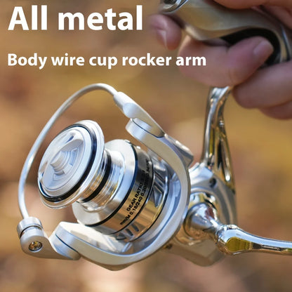Premium Aluminum Alloy Spinning Reel for Long-Distance Casting - Ideal for Sea Fishing & Blackfish Lines