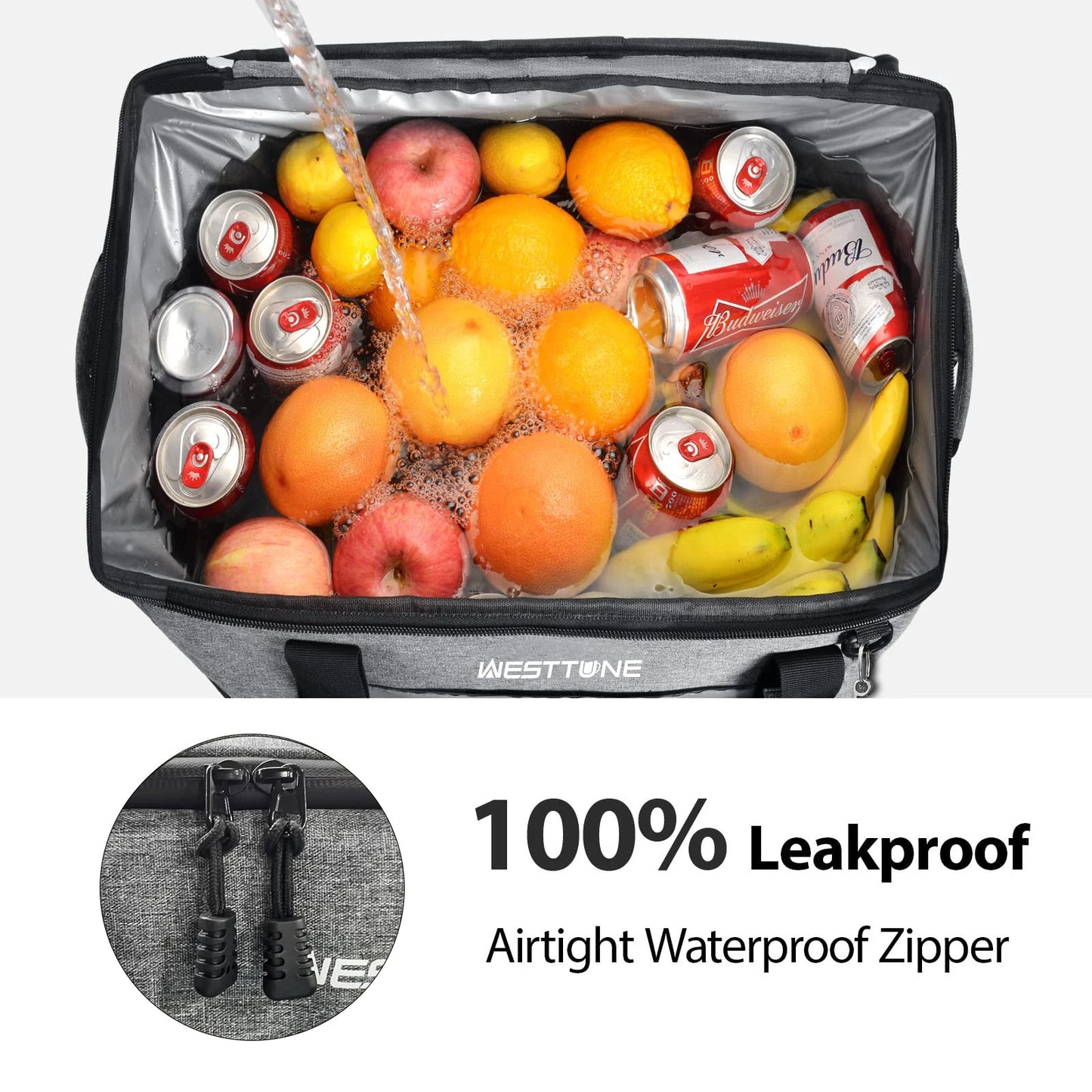 75 Cans  Cooler Bag Collapsible Cooler Ice Chest Large Leakproof Camping Cooler