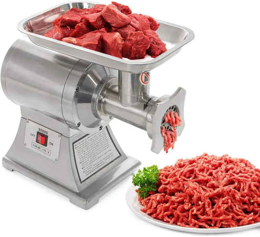 1100W Electric Commercial , Meat Grinder w/Cutting Blade Stainless Steel Mincer Sausage Maker