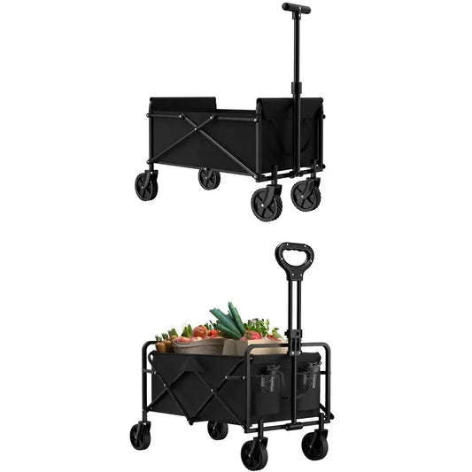 Outdoor Camping Handcart with Foldable Wheels: