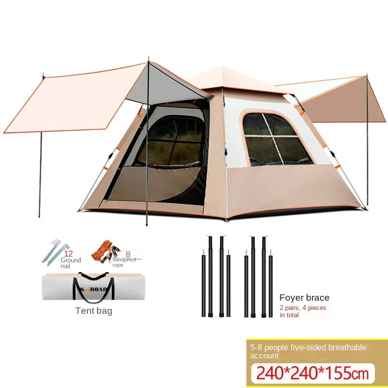 Tent Portable Automatic Pole   Sunshade Large Camping Air Tent