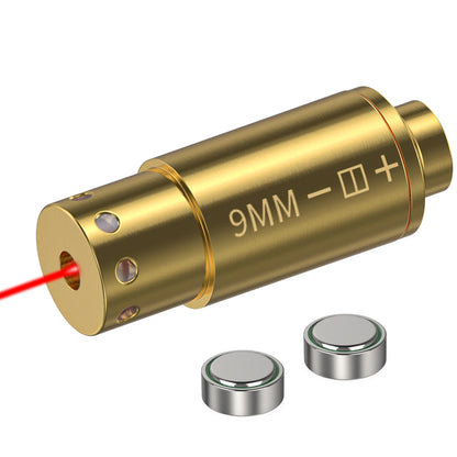 9MM   Cartridge Red Dot Laser Bore Brass 9MM Bore Bore sighter For Pistol Rifle Scope