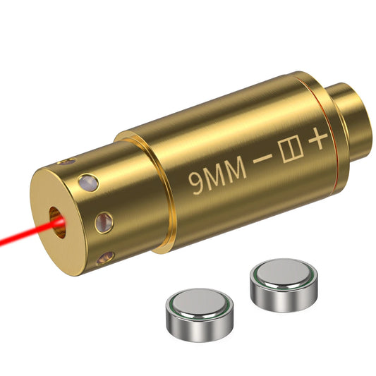 9MM   Cartridge Red Dot Laser Bore Brass 9MM Bore Bore sighter For Pistol Rifle Scope