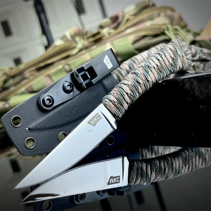Straight Knife   Blade Nylon Rope Handle C
