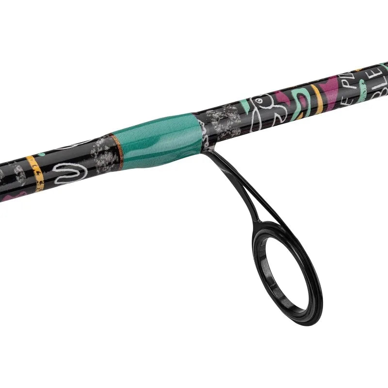 ProFISHiency Krazy Spinning Fishing Combo | 7' Graphite Rod, Stainless Steel Guides, Cork Handle | 6:2:1 Gear Ratio