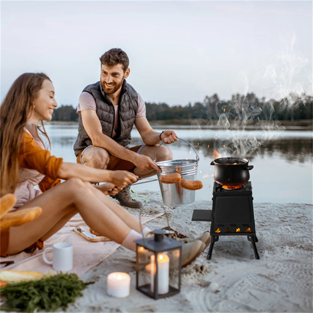 Fire Wood Heater with Burner Stove Camping Tent