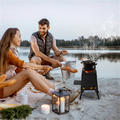 Fire Wood Heater with Burner Stove Camping Tent