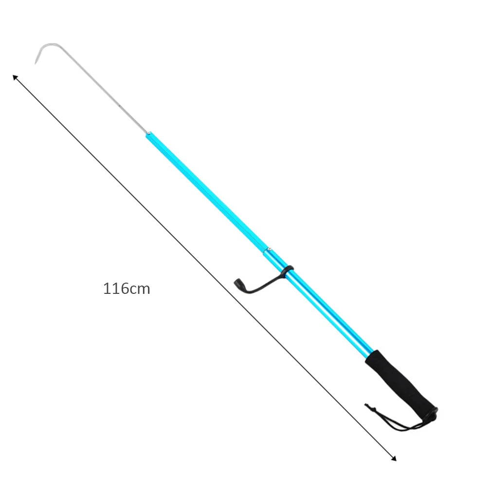 Telescopic Fishing Gaff Retractable Fishing Spear Hook Tackle with Soft EVA Nonslip Handle for Saltwater Offshore