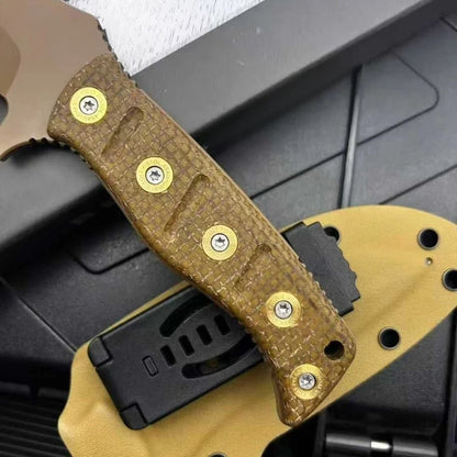 Knife Flax Handle Blade Outdoor Fishing Cutting Hunting