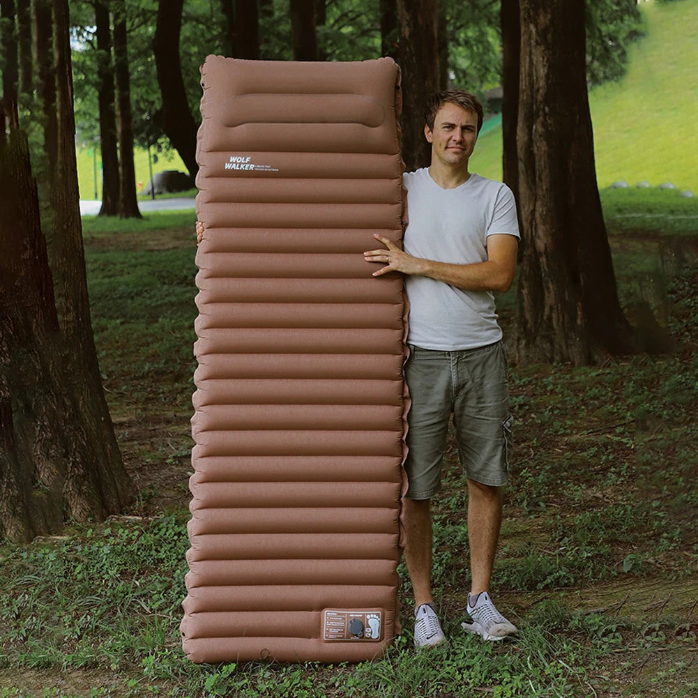 Ultralight Self-inflating Air Cushion Thicken Sleeping Pad Splicing Inflatable Bed Beach Picnic Mat Camping Tent Air Mattress