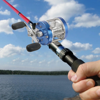 Round Baitcasting Reel Conventional Reel for Catfish #40 Left/Right Hand Baitcasting Fishing Reel