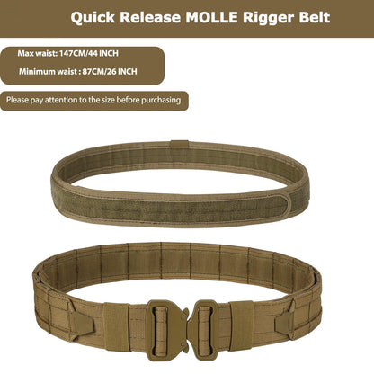 8-in-1 Hunting Tactical Battle Belt with Accessories  Quick Release Heavy Duty Belts