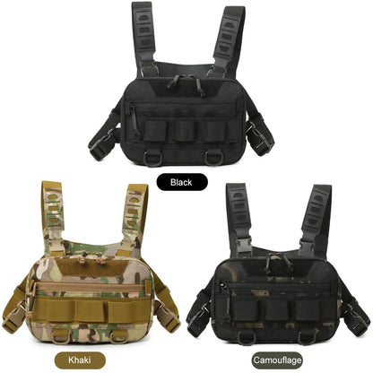 Fishing Chest Bag with Adjustable Straps Climbing Camping Backpack Large Capacity Travel Vest Backpack for Outdoor Sports