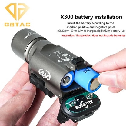 Metal Flashlight Strobe Scout Light Hunting Weapon Scout Light Fit 20mm Rail
