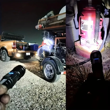 2pcs Rechargeable Zoomable Super Bright Flashlight for Emergency Power Outage,
