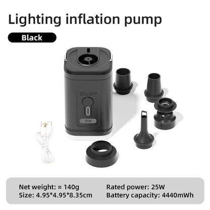 Wireless Air Compressor USB Charging Inflator/Deflator Pumps for Outdoor Camping