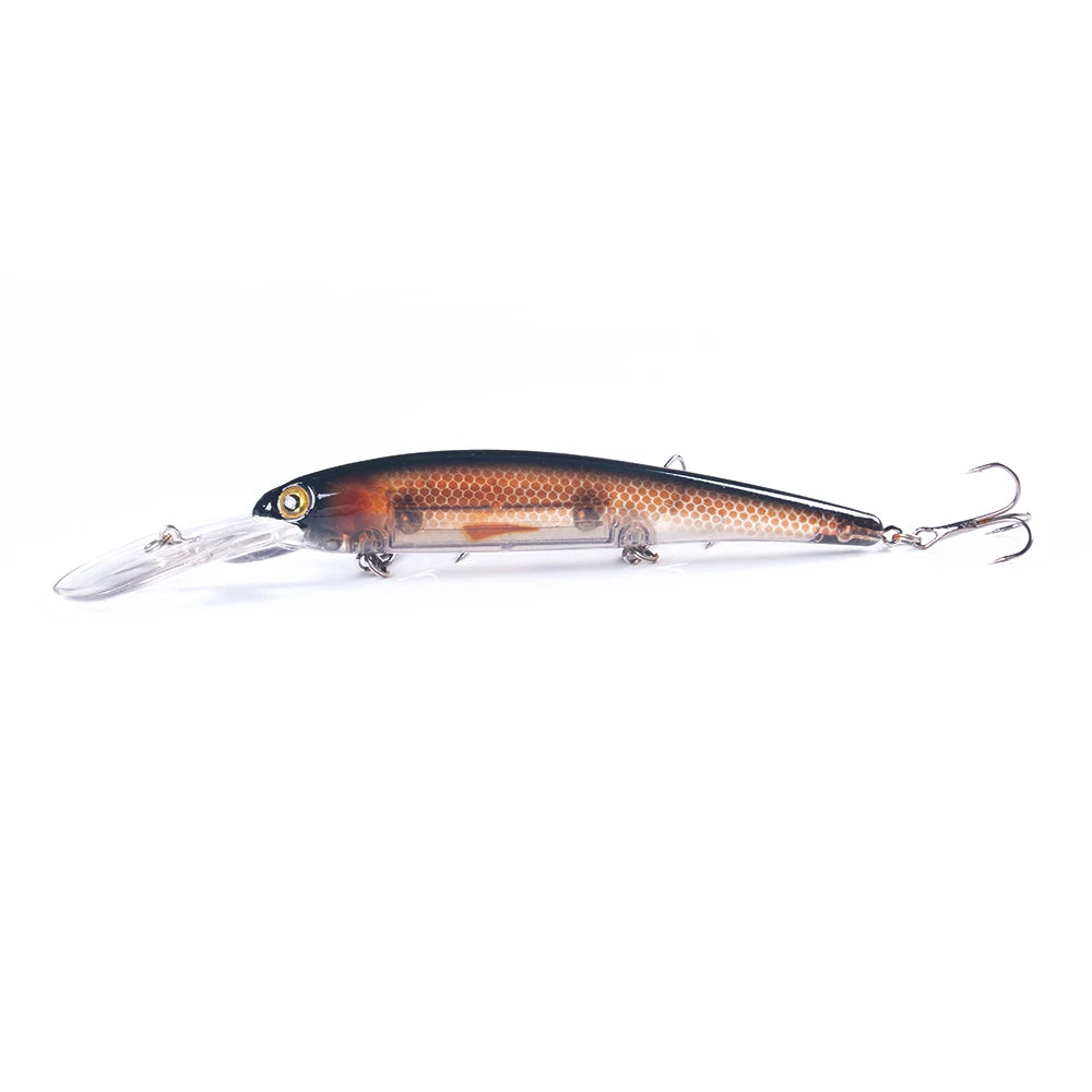 16.5cm 21g 6# Hook Deep Diving Large Minnow Wobbler Lure Artificial Hard Bait Crankbait Bass Pike Walleye Perch Fishing Gear