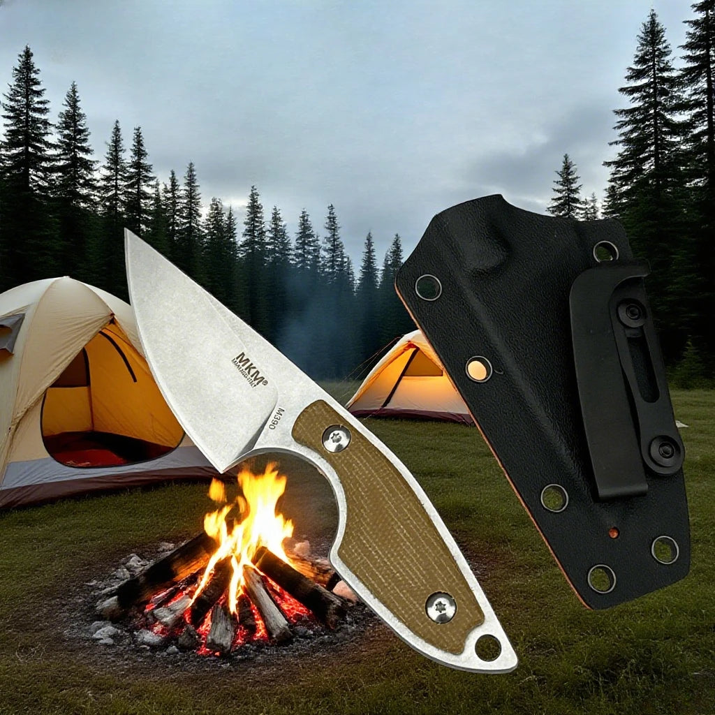 Outdoor Straight Blade Survival Hunting Self-Defense Camping Essential