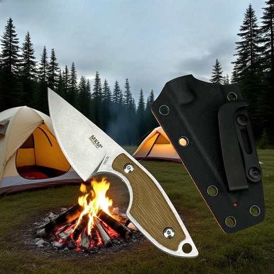 Outdoor Straight Blade Survival Hunting Self-Defense Camping Essential