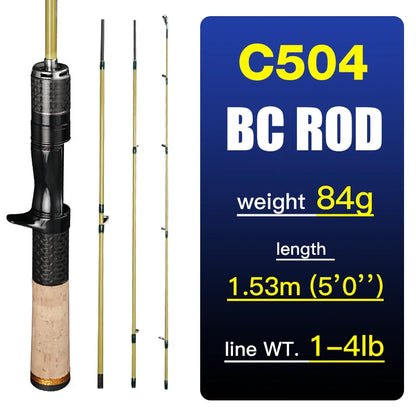 Silent Stream Spining Baitcasting Fishing Rod Carbon Fiber
