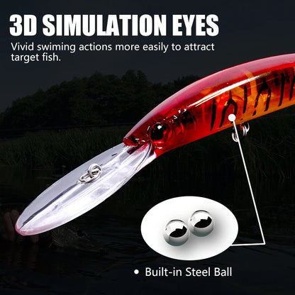 HENGJIA 1pcs 15cm 15g  Deep Diving Jerkbait Artificial Hard Bait Fishing Wobblers Minnow Lure for Bass Pike Carp Fishing  Tackle