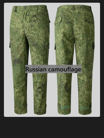 Russian Camouflage Tactical Suit Combat Uniform Men Field Training Clothes Outdoor Hunting Ghillie Suit Jacket Pants Plus Size