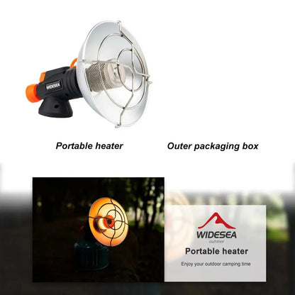 Camping Heater Portable Stainless Steel Fireplace for Winter Outdoor Stove  Gas Burner Heating Survival Equipment