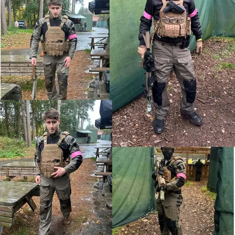 Hunting Shirts Mens Clothing Wear-resisting Tops Multi Pockets