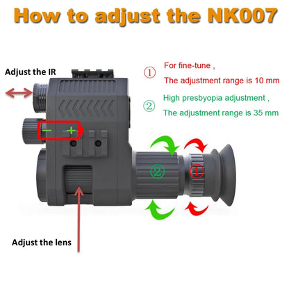 Digital Night Vision Riflescope Monocular HD 1080P 8X Zoom 850NM Infrared 200M Night Vision