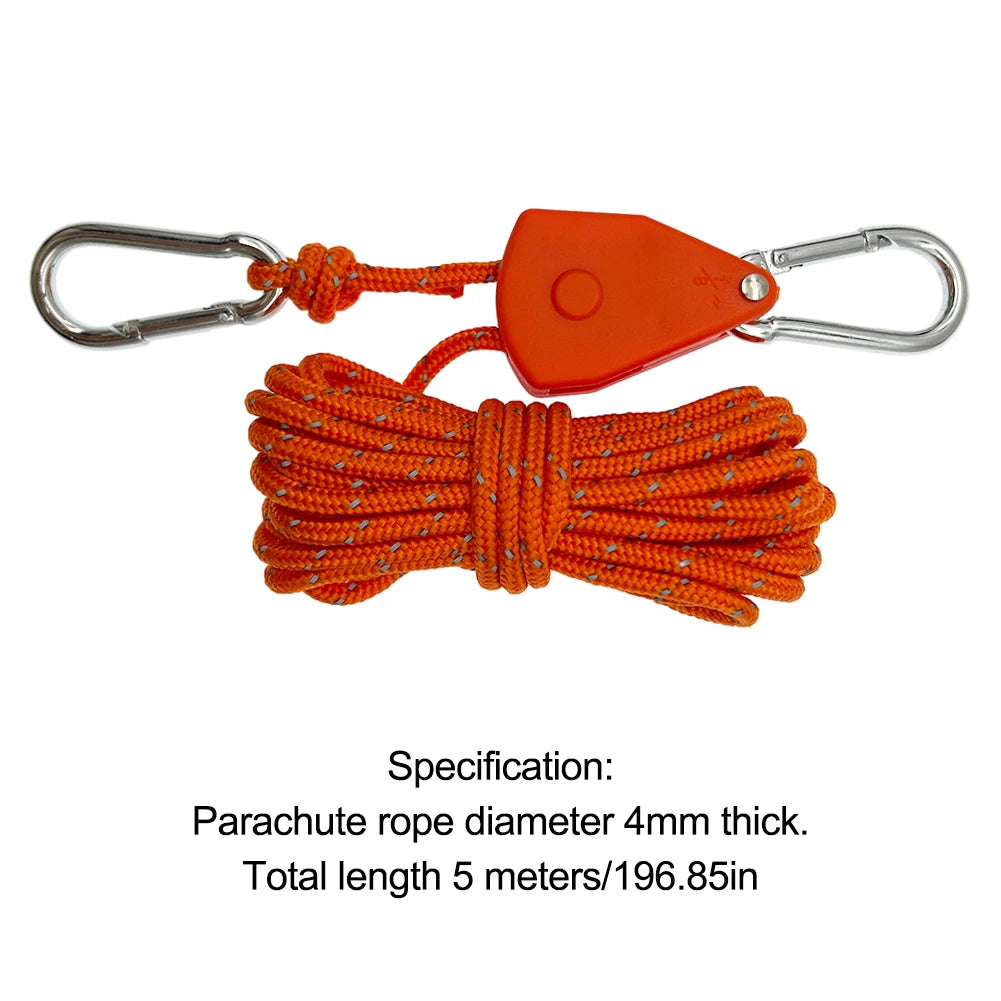 Tent Rope Multifunction Parachute Cord Adjust Buckle  Outdoor Camping Hiking Durable Tent Accessories
