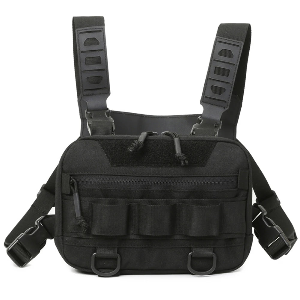 Fishing Chest Bag with Adjustable Straps Climbing Camping Backpack Large Capacity Travel Vest Backpack for Outdoor Sports