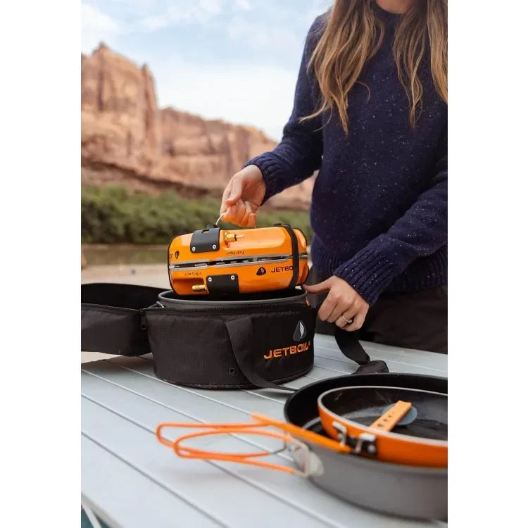 Backpacking and Camping Stove Cooking System with Camping Cookware