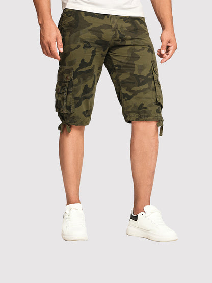Men's summer new fashionable workwear shorts loose straight cut version trendy and versatile five quarter pants
